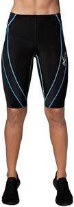 CW-X Women's Endurance Generator Muscle & Joint Support Compression Short, Black/Cyan, X-Large