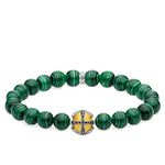 Thomas Sabo Men Bracelet Cross green 925 Sterling Silver A1930-555-6-L19,5