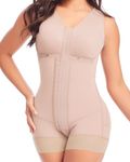 DELIÉ High Compression 086 Shapewear Tummy Control Fajas Colombianas Moldeadoras Extra Firm Shaper for Women, Beige, Small