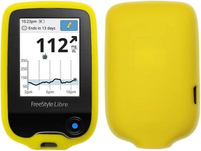 Premium Silicone Soft Case for Freestyle Libre 3/ Freestyle Libre 2 (Continuous Glucose Monitor) (Yellow)