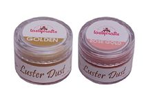 Tastycrafts Cake Decoration Items Edible Combo kit - Golden and Rose Gold Luster Dust | Cake Sprinkles Set | Glittering Shiner Dust | Pearl Dust | Cake Edible Decorating items combo pack - 2 Pcs