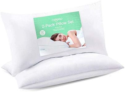 Celeep 2-Pack King Bed Pillows - 20 x 36-1200GSM Ultra Soft Sand Washed Cover, Sleeping Pillows with Lofty Microfiber Filling