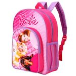 Barbie Kids Childrens Premium Backpack School Rucksack Travel Bag Boys Girls with side mesh pocket and front zipped pocket