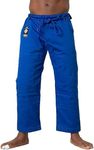 Ronin BJJ Pants for Adults – Cotton Martial Arts Pants with 6-Loop Cord Drawstring, Blue, 1