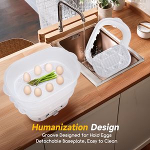 Aigostar Electric Food Steamer, 3-Tier – Healthy Cooking Appliance