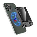 Magnetic Wireless Power Bank, 10000mAh Portable Charger with 15W Fast Wireless Charging 22.5W USB PD QC3.0 Type-C LED Display Battery Pack Compatible for iPhone 14/15/13/12 Series (Black)