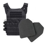 CS&BEAUTY Tactical Vest Multifunctional Outdoor Airsoft Tactical Vest Ultra-light Breathable Vest for Special Mission Combat Training Field Operations and Military Fans tactical vest (Black)