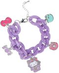 Hello Kitty & Friends Purple Bracelet With Character & Bow Charms