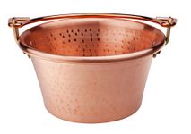 Pentole Agnelli Family Cooking Copper Polenta Pot With Bowed Handle, Diameter 32 Cm.