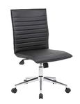 Boss Office Products Boss Black Vinyl Armless Hospitality Chair