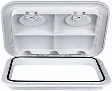 smartmarine White Marine Deck Access Hatch 17.3“×12.4" Boat Hatch & Lid,Rectangle Boat Deck Hatch