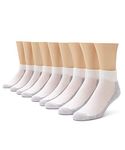 No Nonsense Cushioned Ankle Socks, White - 9 Pair Pack