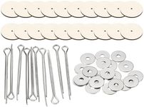PATIKIL 40mm Doll Joints, 20 Set Removable Cotter Pin Joints Connector and Fiberboard Tray for Bear Limbs Making Head Joints DIY Crafts Accessories