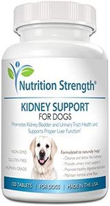 Nutrition Strength Kidney Support for Dogs - Renal, Bladder and Urinary Tract Health Supplement, Plus Immune and Digestive Support, with Organic Cranberry and Astragalus, 120 Chewable Tablets