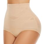 YADIFEN Shapewear Women Tummy Control Underwear Thong High Waisted Body Shaper Firm Control Soft Slimming Compression Panty Nude