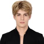 Creamily Mens Wigs Short Hair, Men's Short Brown Wigs Realistic Synthetic Hair Replacement Wig for Men Daily Use