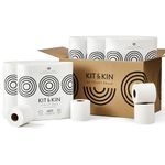 Kit & Kin Recycled Toilet Roll | No Harsh Chemicals | Made in the UK | 45 Rolls Bulk Buy Box | Soft & Strong Toilet Paper | 250 Sheets per Roll
