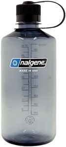 Nalgene Sustain Tritan BPA-Free Water Bottle Made with Material Derived from 50% Plastic Waste (using ISCC certified mass balance), 32 OZ, Narrow Mouth, Grey