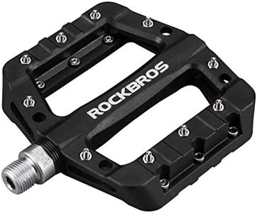 RockBros MTB Pedals Bike Quick Release Pedals Lightweight Nylon Composite Bicycle Platform Pedals for BMX MTB 9/16＂Black