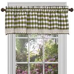 Achim Home Furnishings Buffalo Check Valance, 58-Inch by 14-Inch, Sage