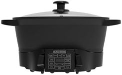 BLACK+DECKER 7-in-1 Digital Multicooker, 7QT Family Size, Ceramic Nonstick, Neat ’N Clean™ Technology, Slow Cook, Steam/Boil, Precision Roast, Sear/Sauté, Rice, Sous Vide, Keep Warm,
