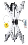 Maxchock X-Shaped RV Stabilizer XL Wheel Chock (Allow Drill Adjust) with Lock Dual Axel RV Travel Trailer Camper Tire While Camping -1 Pack