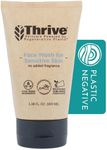 Thrive Natural Care Face Wash for Sensitive Skin - Unscented Gentle Face Wash for Women & Men to Clean, Restore & Combat Skin Stress - Vegan