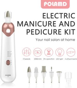 POLAMD Electric Manicure Pedicure Set – Nail Care Kit for Home