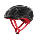 POC Ventral Lite Bike Helmet - Very lightweight road cycling helmet, perfect when every gram counts, Uranium Black/Prismane Red Matt