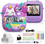 TIATUA Kids Camera Instant Print, 2.4'' Instant Print Camera Toy for 3-14 Year Old, 1080P HD Video Kids Digital Camera with 32G Card & 3 Print Paper, Boys & Girls Birthday Gifts