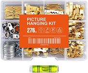 Hongway 276pcs Picture Hanging Kit, Picture Hangers, Heavy Duty Frame Hooks Assortmentwith Nails, Hanging Wire, Screw Eyes, D Ring and Sawtooth Hardware for Frames Mounting