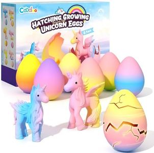 Unicorn Hatching Rainbow Eggs for Kids - 6 Pack Unicorn Toys for Boys & Girls, Birthday Easter Basket Stuffers Gift Ideas for Kids 3+ Year Old - Girl Gifts for Ages 3 4 5 6 7 8