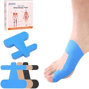IEADEN Precut Kinesiology Tape for Bunion, 40 Pcs, Blue