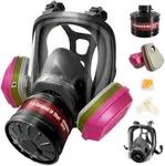 KOOVAGI Full Face Gas Masks Survival Nuclear and Chemical with 60926 & 40mm Activated Carbon Filter, Dust Mask Anti Fog Against Organic Vapor Against Gas Formaldehyde Chemical