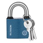 RosewineC Heavy Duty Padlock, Iron Padlock with 3 Keys, Heavy Duty Padlock Outdoor Weatherproof, Security Padlock for Shed, Warehouse, Fence, Office (50 MM)