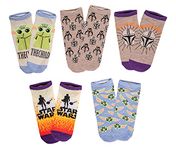 Star Wars The Mandalorian Baby Yoda Unisex 5-Pack Low Cut Ankle Socks