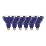 Westinghouse 3315114-6PK 100-Watt Equivalent PAR38 Flood Outdoor Weatherproof LED Light Bulb, Six Pack Blue 33151