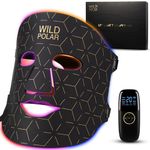 Wild Polar Premium Red Light Therapy Infrared LED Face Mask | 368 Infrared LEDs | Anti Aging 4 Colors | Acne Treatment | Professional Skincare at Home | Includes Storage Bag