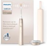 Philips Sonicare DiamondClean Prestige 9900 - Sonic Electric Toothbrush with 1x A3 Premium All-in-One Brush Head and Charging Case in Champagne (Model HX9992/11)