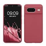 kwmobile Case Compatible with Google Pixel 8 Case - TPU Silicone Phone Cover with Soft Finish - Dark Rose