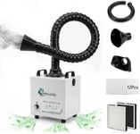 Fume Extractor, Solder Fume Extractor, Strong Suction 250m³/h, 100W Smoke Absorber with HEPA and Carbon Filter, 12 PCS Pre-Filter, Low Noise Soldering Fume Extractor for Laser Welding and 3D Printing