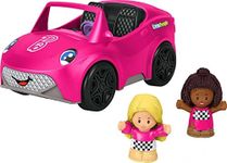 Fisher-Price Little People Barbie Toddler Toy Car Convertible with Music Sounds & 2 Figures for Pretend Play Ages 18+ Months