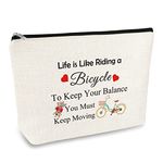 Inspirational Gifts for Women Friends Bicycle Makeup Bag Bicycle Gifts Bike Lovers Gifts Travel Cosmetic Bag Cycling Gifts for Cyclists Biker Bicyclists Cyclist Gift Christmas Birthday Gift for Girls