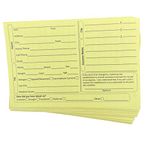 Yellow Dog Grooming Client Cards 4X6 (100 Pack, 4 X 6 Inches) Client Information Clip Cards for Pet Groomer, Kennels, and Veterinarians