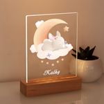 EDSG Personalised Night Light Gifts for Kids Baby Night Light Custom Acrylic UV Night Lamp Gift for Birthday Christmas with Any Name for Baby Son Daughter Toddler Nephew Niece Room Decor(Design 3)