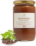 Earthbreath Buckwheat Honey 1 kg - Pure, Dark, Unpasteurised, Unfiltered Raw Honey - Natural Healthy Sweetener for Cooking, Tea, Coffee, Milk, Juice, Hot and Cold Drinks