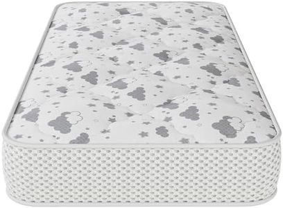 COLCHON MAXICUNA BEBE 140 X 70 CM | VISCOELÁSTICA 2 CM CADA LADO | NÚCLEO HR 8CM | TRANSPIRABLE | ANTIALÉRGENICO | GRAN SUAVIDAD | MEMORY FOAM | 14 CM ALTURA | FABRICADO EN ESPAÑA |DIRECTO DE FABRICA