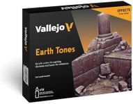 Vallejo Premium Colour Basic Opaque 16 Colour Set, Earthtone Colors Paint Set 17ml