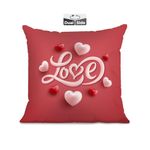 Brizberry® Pillow Cushion Gift for Valentine's Day Anniversary Engagement Birthday Girlfriend Boyfriend Wife Husband Love Romantic Couple Gift with Cushion Filler (16 inch x 16 inch) (Design 11)