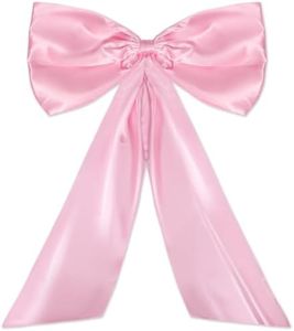 Large Satin Big Pink Bow Birthday Party Decorations Giant Wall Bow for Girl Women Home Decor Backdrop Baby Shower Bridal Shower Graduation Wedding Bachelorette Party Supplies